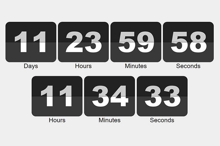 9 Free Open Source Flipping Clocks Using CSS and JavaScript - 1stWebDesigner