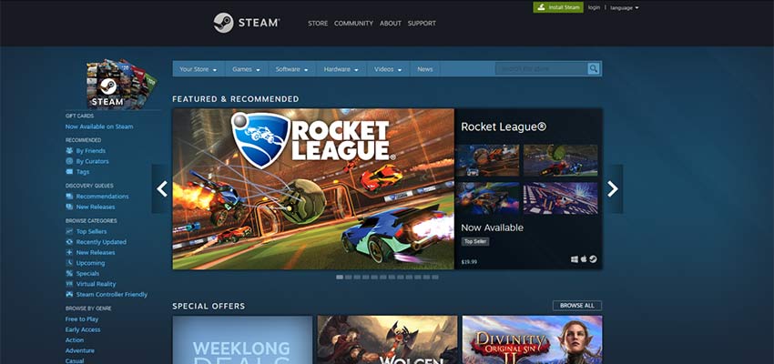 STEAM - a dynamic website