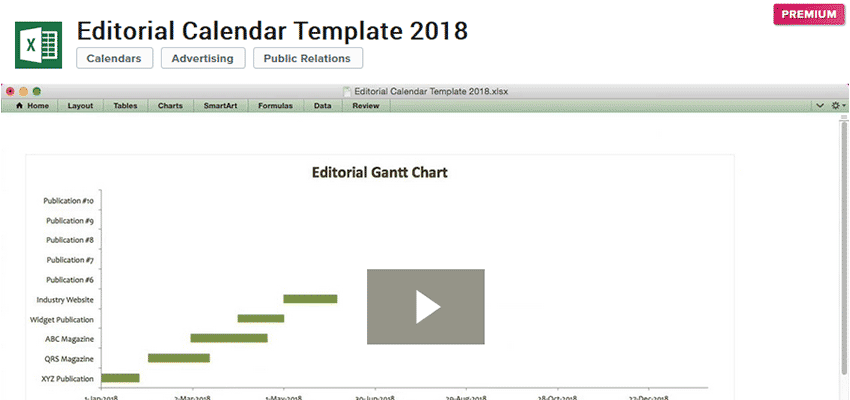 An Editorial Calendar Sheet