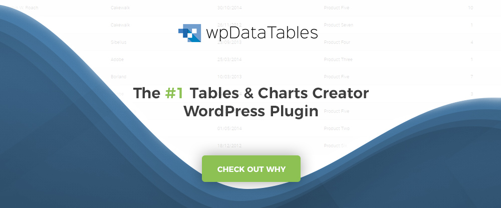 wpDataTables WordPress Plugins 2018