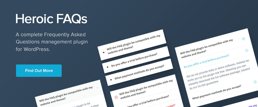 Heroic FAQs WordPress Plugins 2018