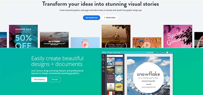 Adobe Spark and Canva