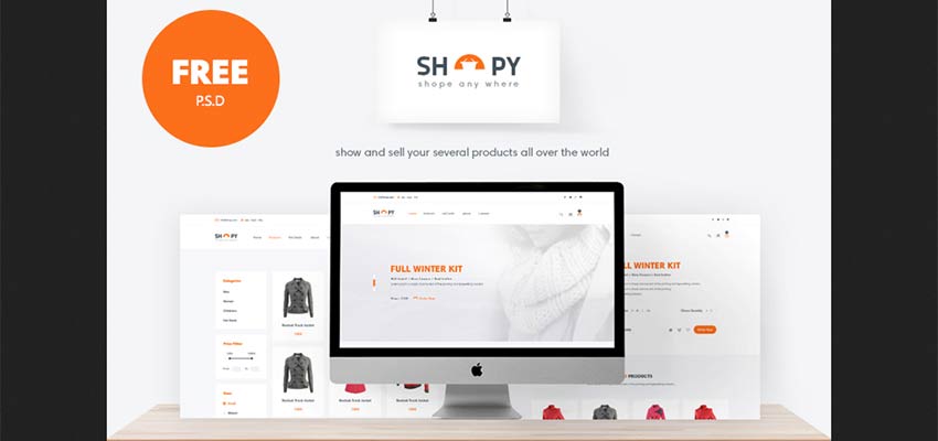 Shopy Ecommerce PSD Template