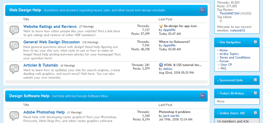 Web Design Forums