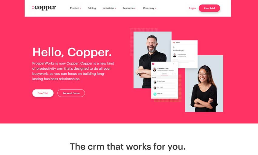 Copper light web design