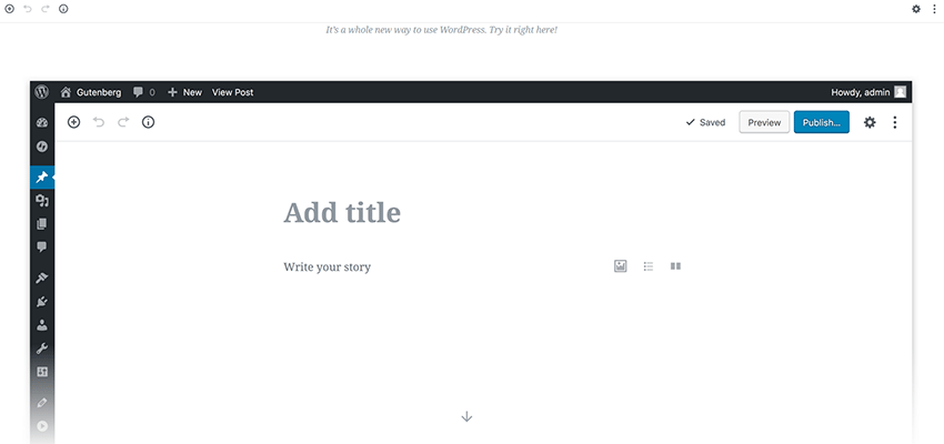 Gutenberg WordPress editor