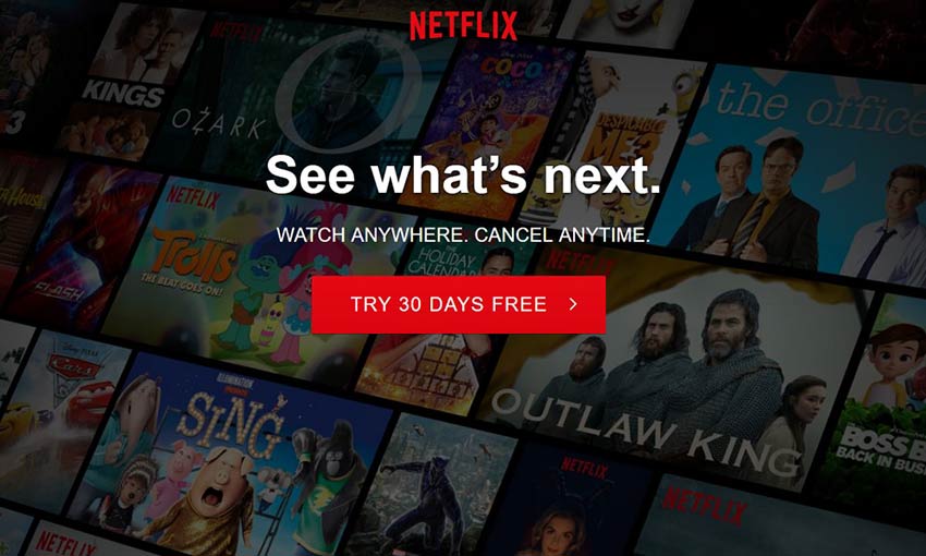 Hero image area from Netflix.