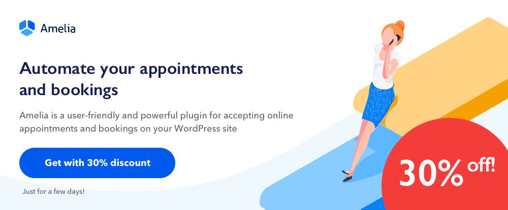 Amelia - An Enterprise-Level WordPress Appointment Booking Plugin