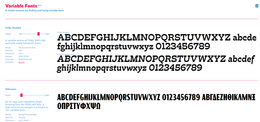 Adjusting Variable fonts at V-Fonts.