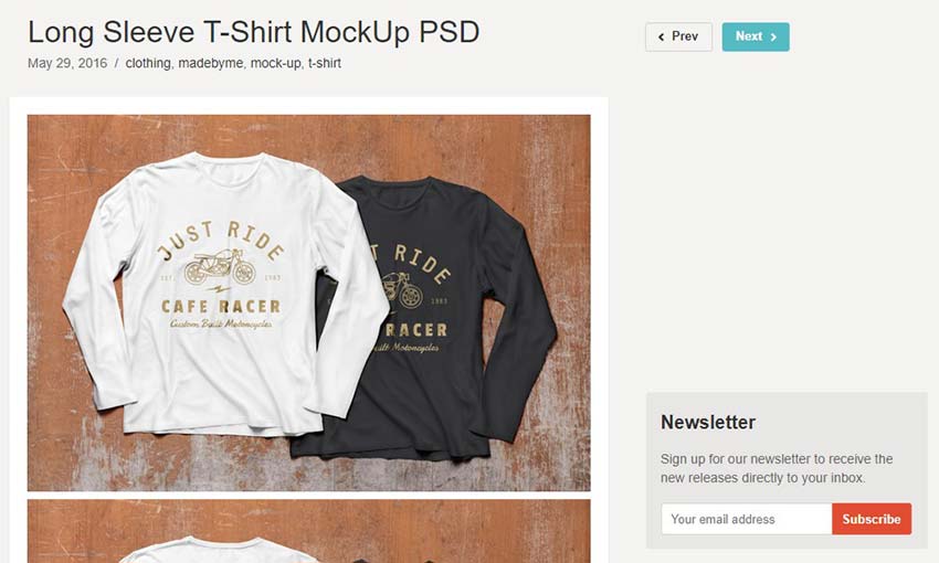 Long Sleeve T-Shirt Mockup PSD