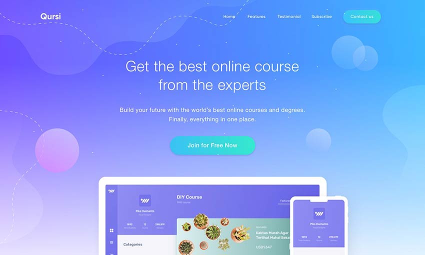 DIY Course Landing Page