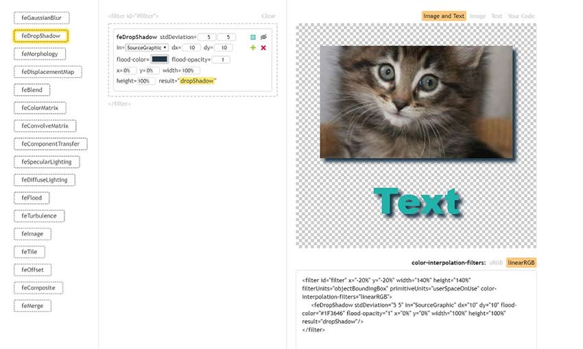 SVG Filters Playground