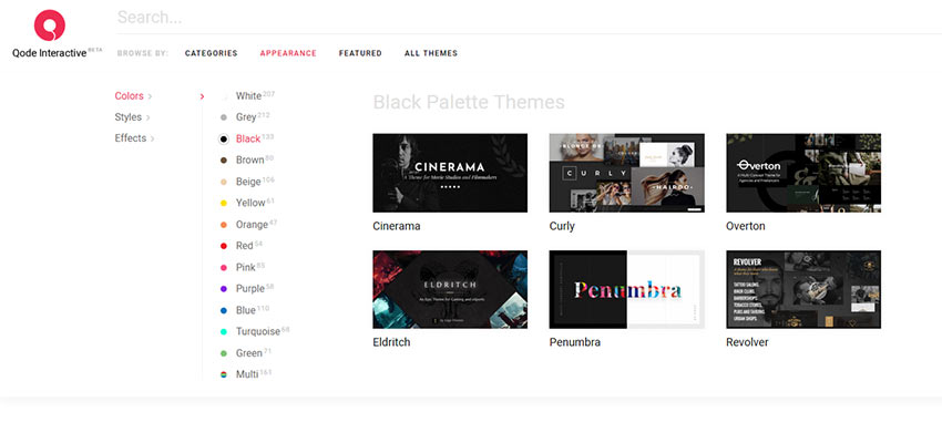 Qode Interactive theme search and filtering