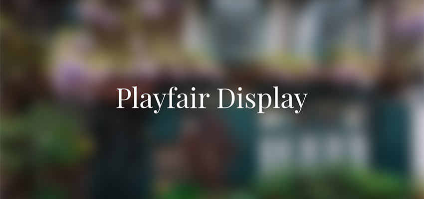 Example of Playfair Display