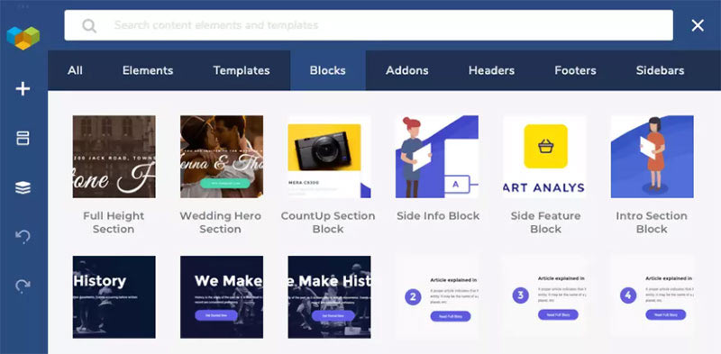 Visual Composer Hub Block Templates.