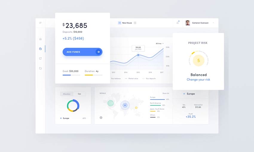 Example of Robo Advisor Web App by Michal Parulski