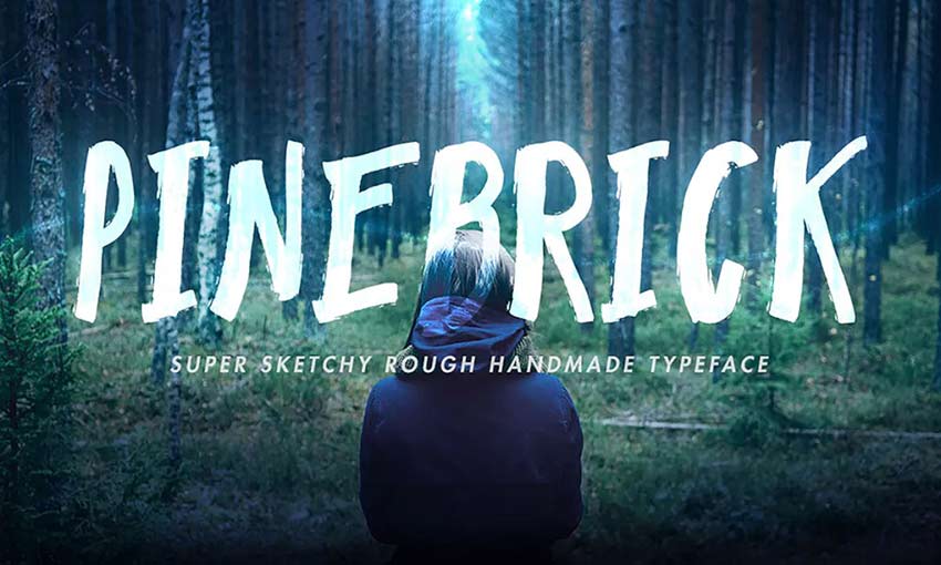 Example of Pinebrick Typeface