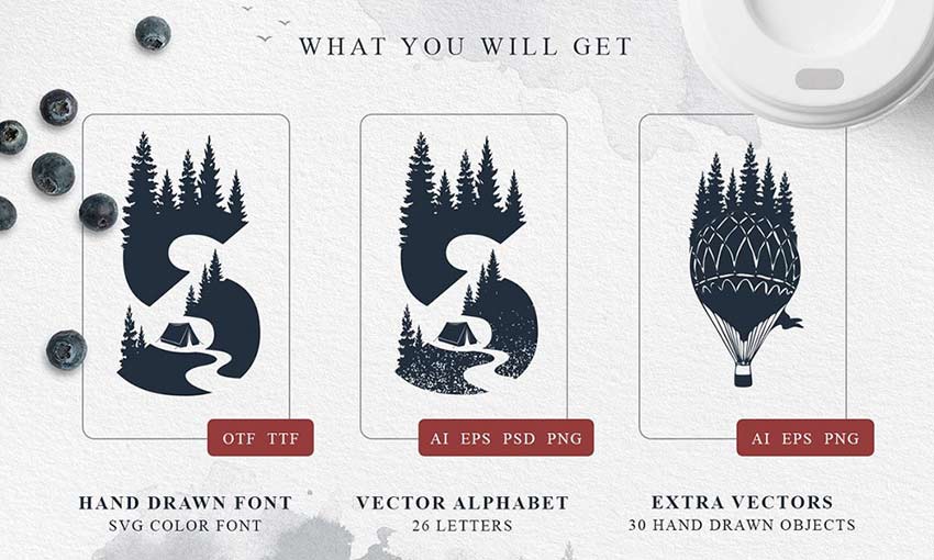 Example of Into the Wild - Double Exposure Font by Cosmic Store