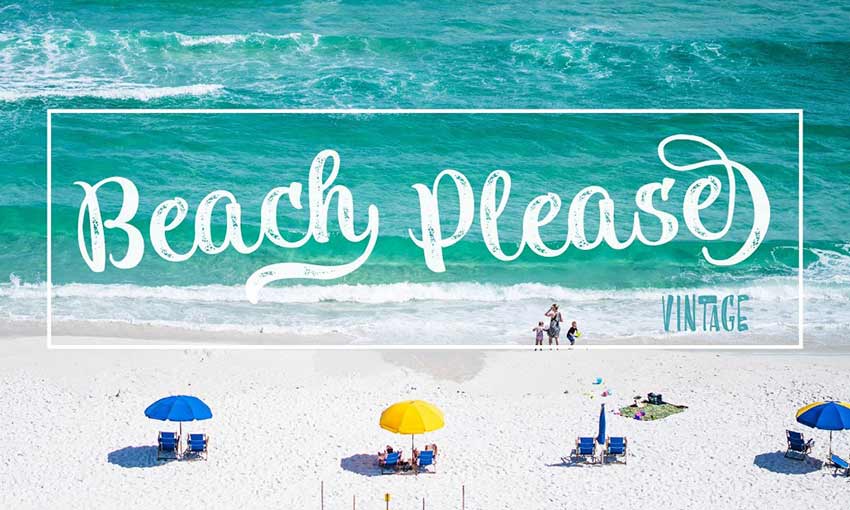 Example of Beach Please by Rsz Type Foundry