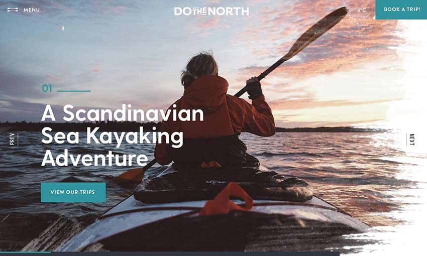 Example of Kayaking Trip Site