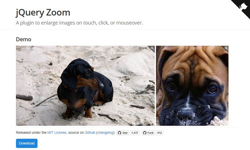 Example of jQuery Zoom