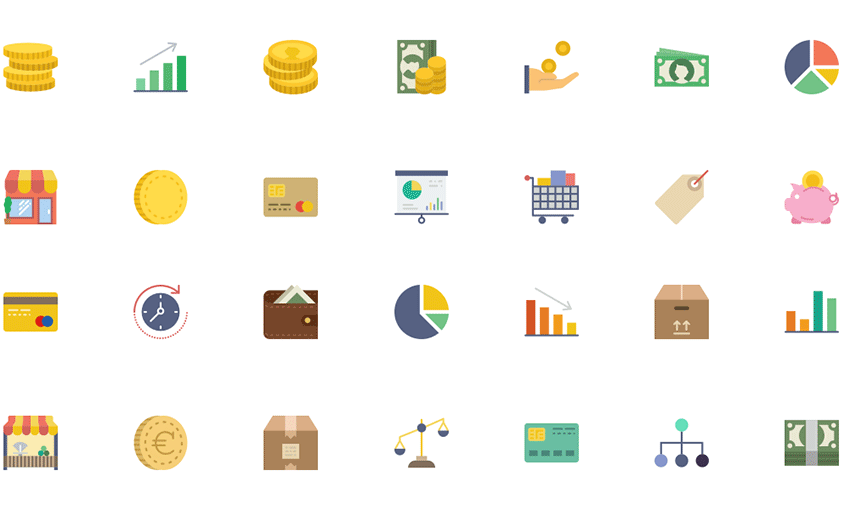 Example of Business Collection Icon Pack