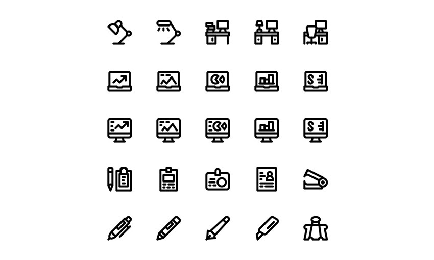 Example of Smashicons: 80 Material Office Icons