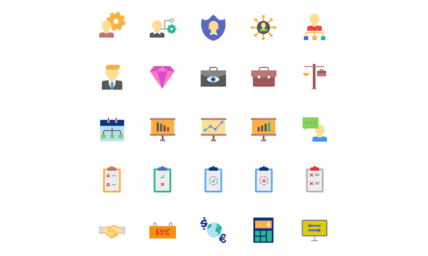 Example of Magicons: 100 Business Icons