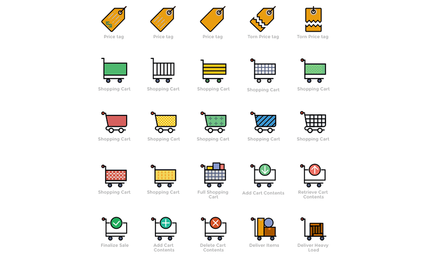 Example of Smashicons: 170 Retro Business Icons