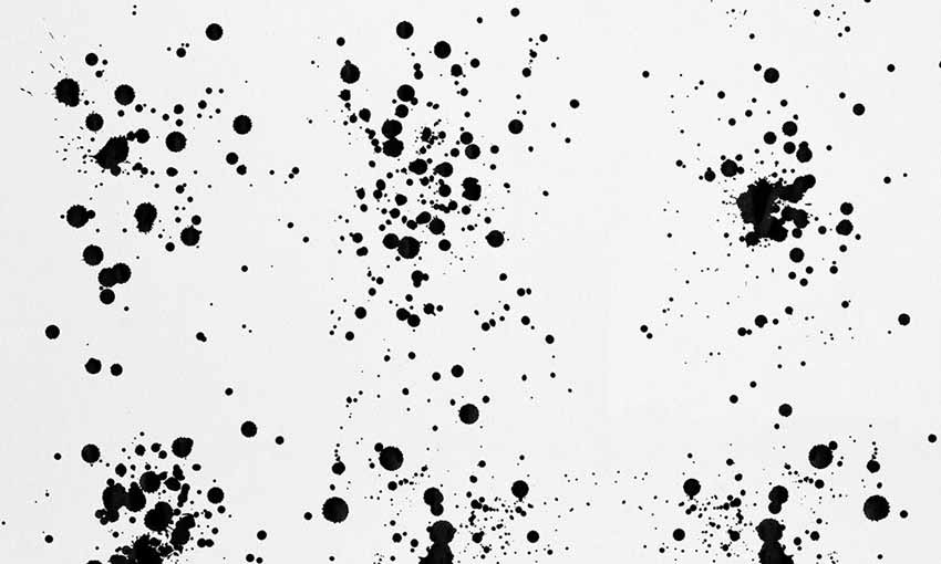 Example of 10 Free Ink Splatter Photoshop Brushes and PNG Textures