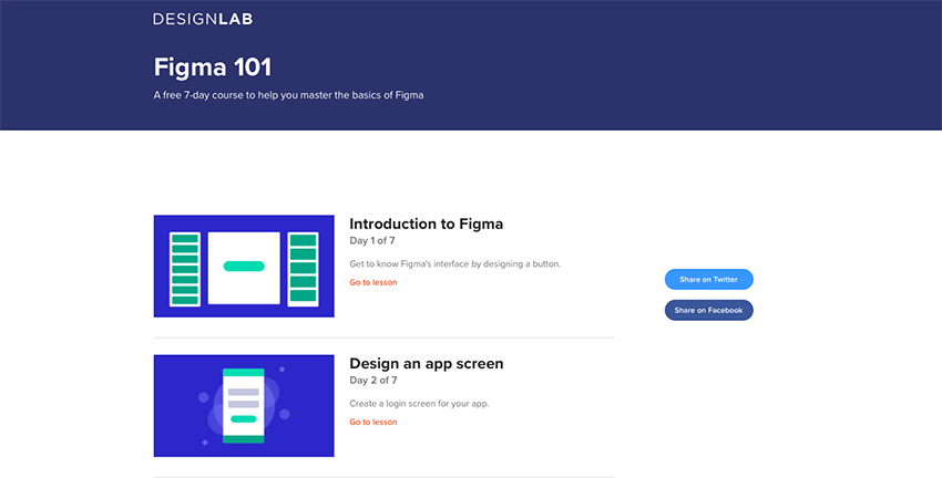 Example from DesignLab: Figma 101 - A Free 7-day Course for Mastering Figma