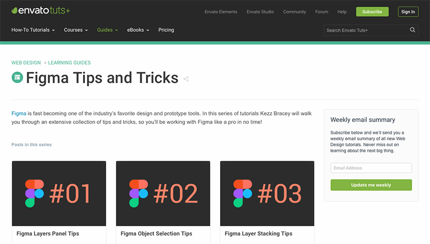 Example from Envato Tuts+ Figma Tips and Tricks