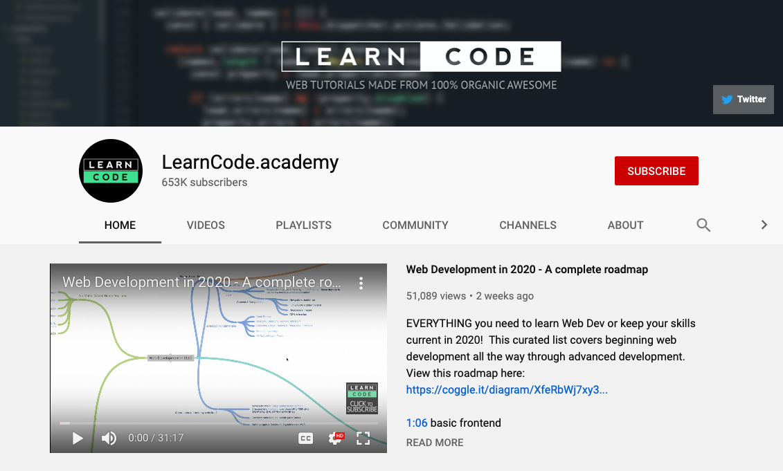 Learncode Academy - Web Development YouTube