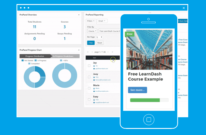 LearnDash Screenshot - learning management system