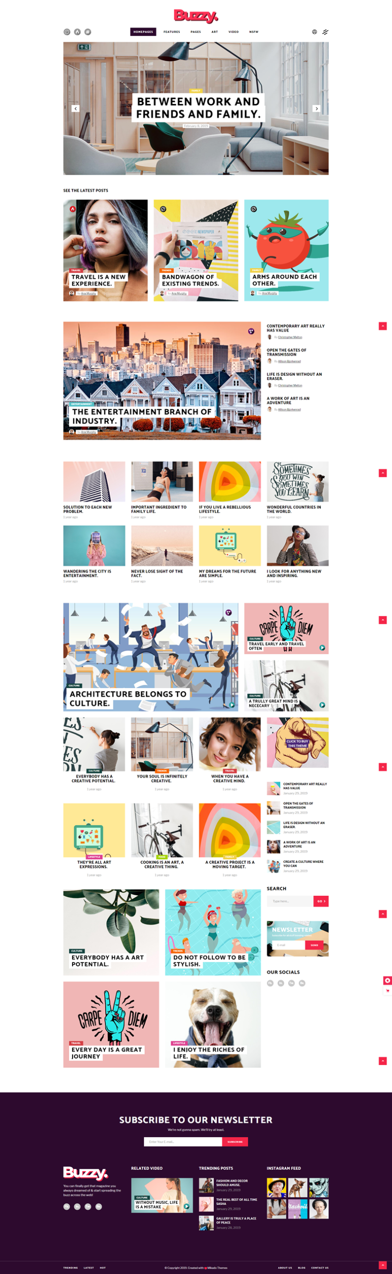 Buzzy - best WordPress themes for magazine or news websites