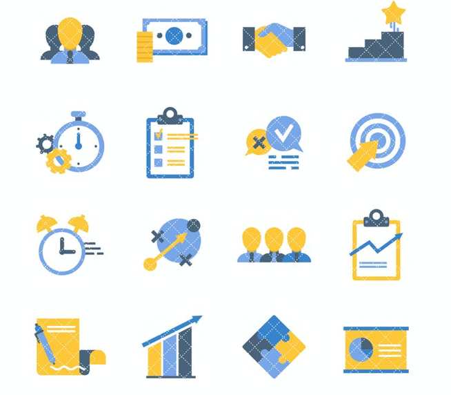 free flat business icons