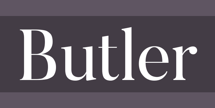Butler - modern fonts 2020