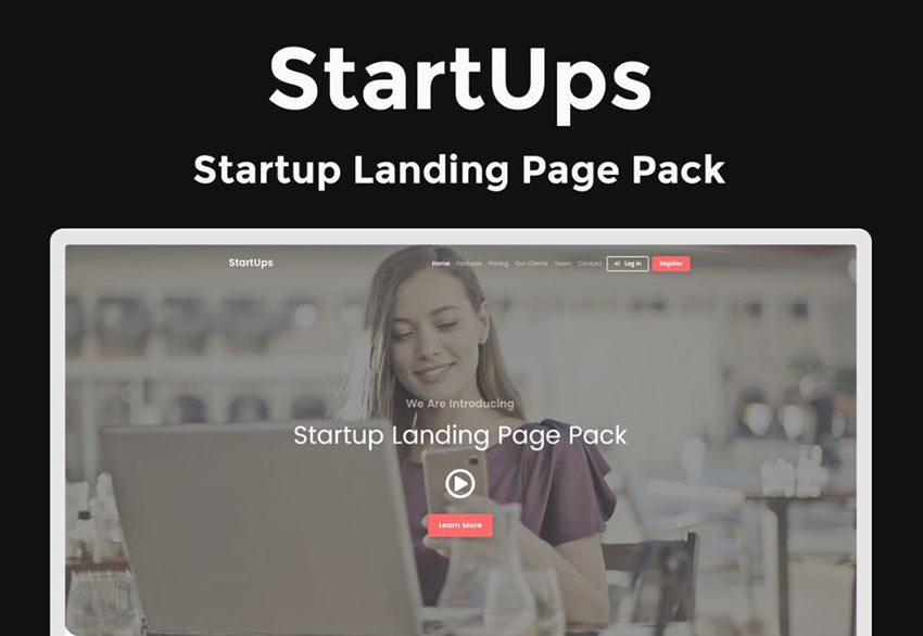 StartUps Landing Page Template