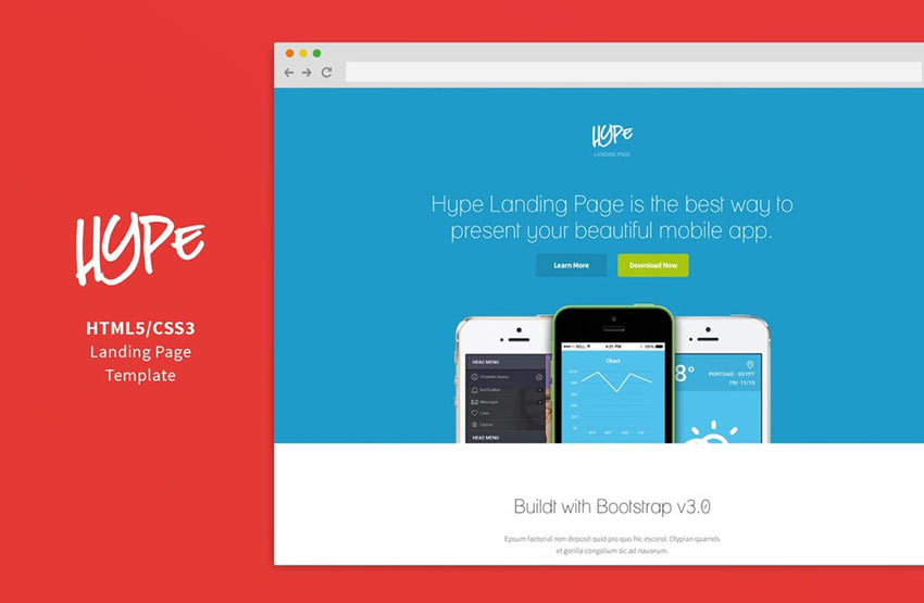 Hype Landing Page Template