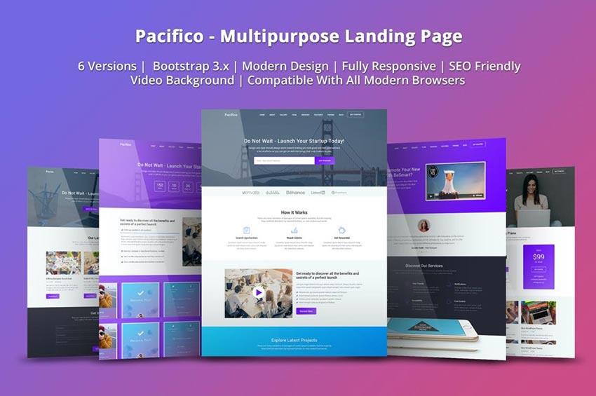 Pacifico Landing Page Template