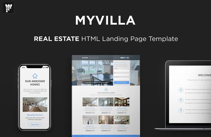 MyVilla Landing Page Template