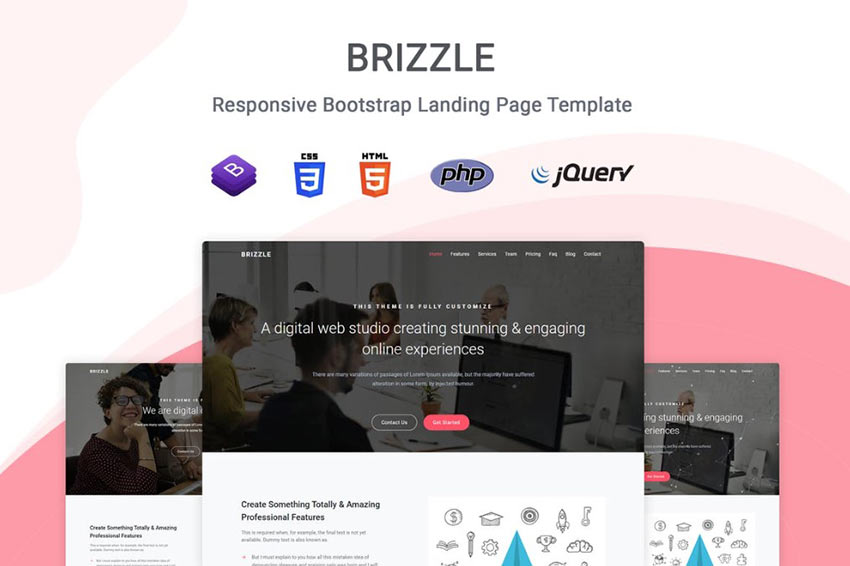 Brizzle Landing Page Template