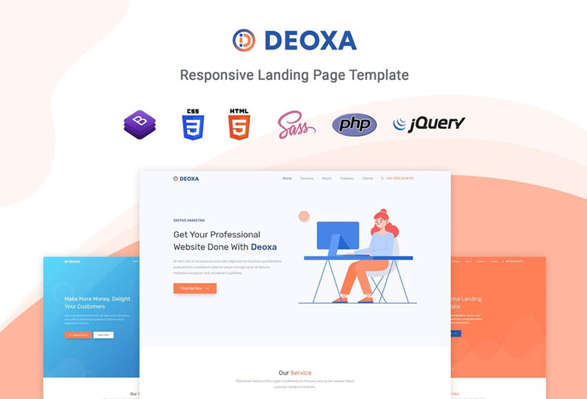 Deoxa Landing Page Template