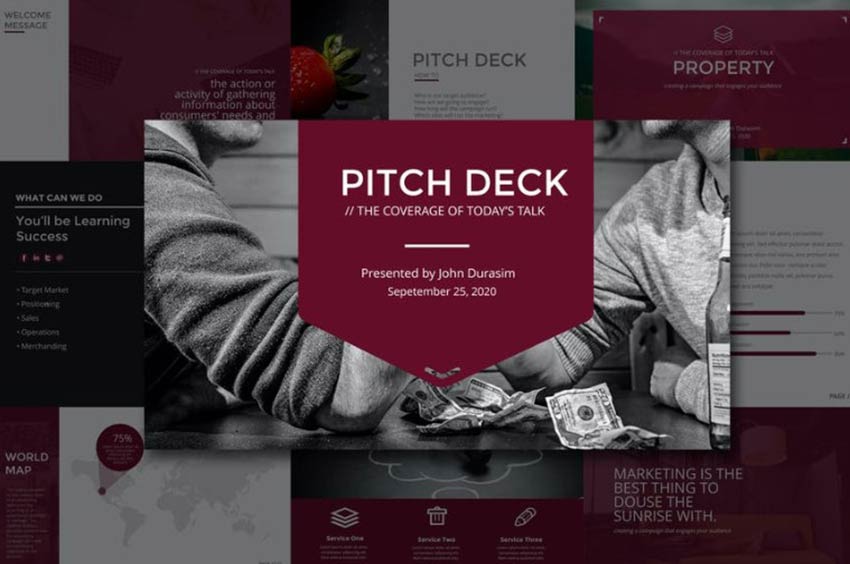 Example of Business Pitch Deck Keynote