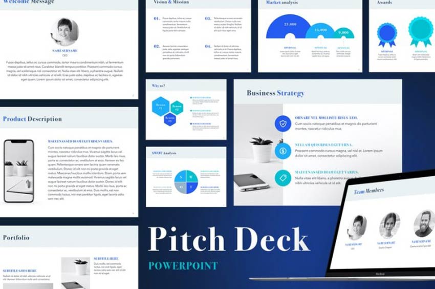 Example of Pitch Deck Powerpoint Template