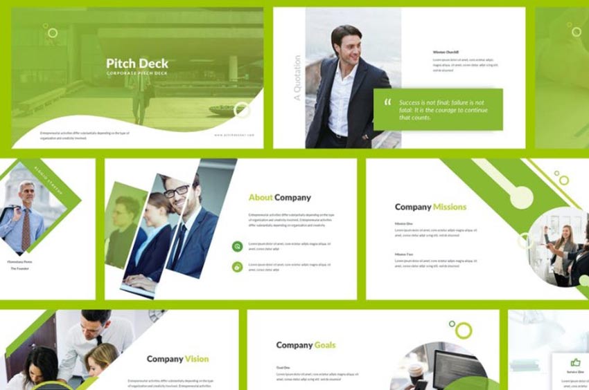 Example of Pitch Deck Powerpoint Template