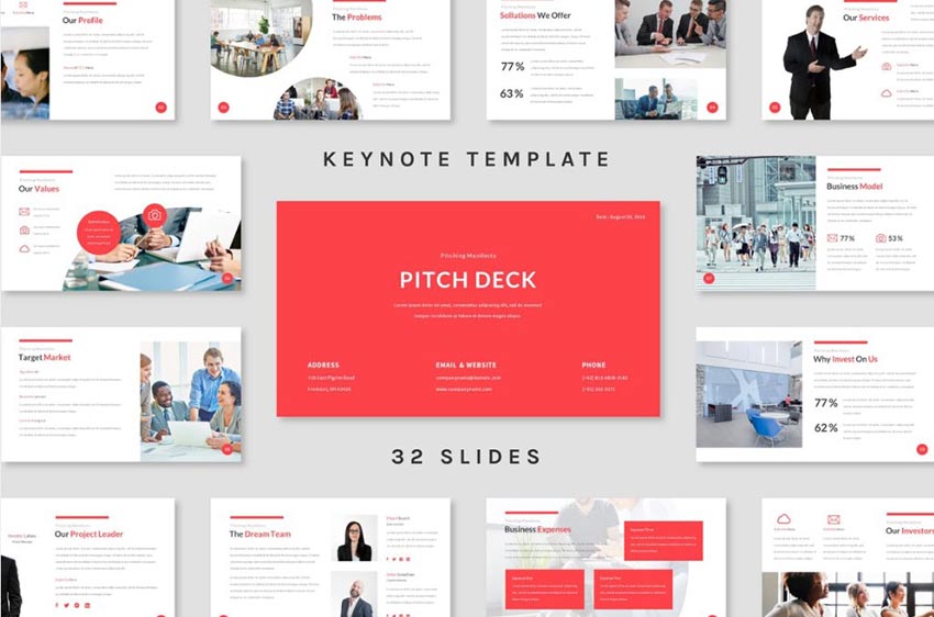 Example of Pitch Deck Keynote Template