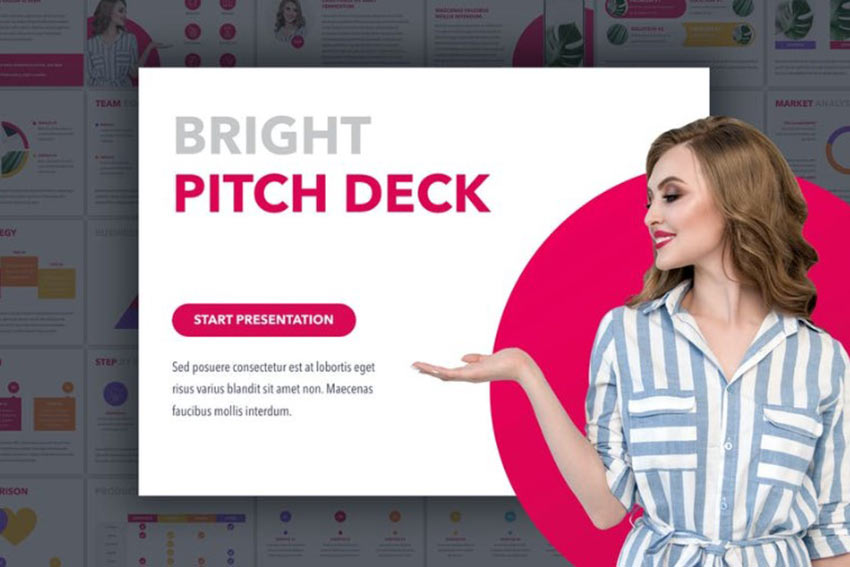 Example of Bright Pitch Deck Keynote