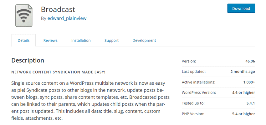 Broadcast WordPress Plugin
