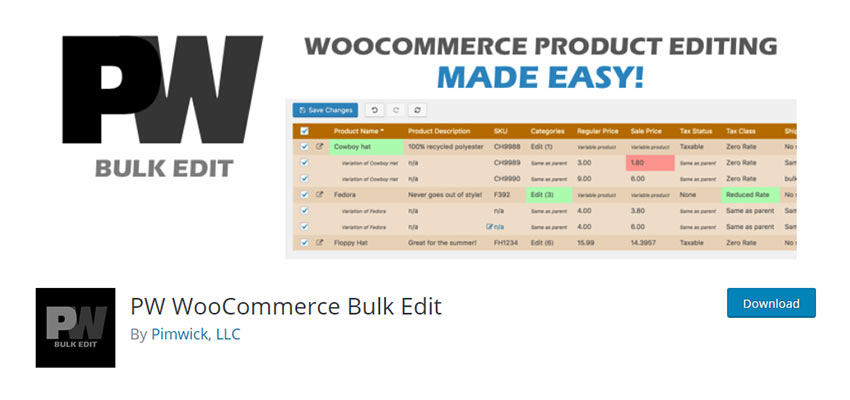 PW WooCommerce Bulk Edit WordPress Plugin